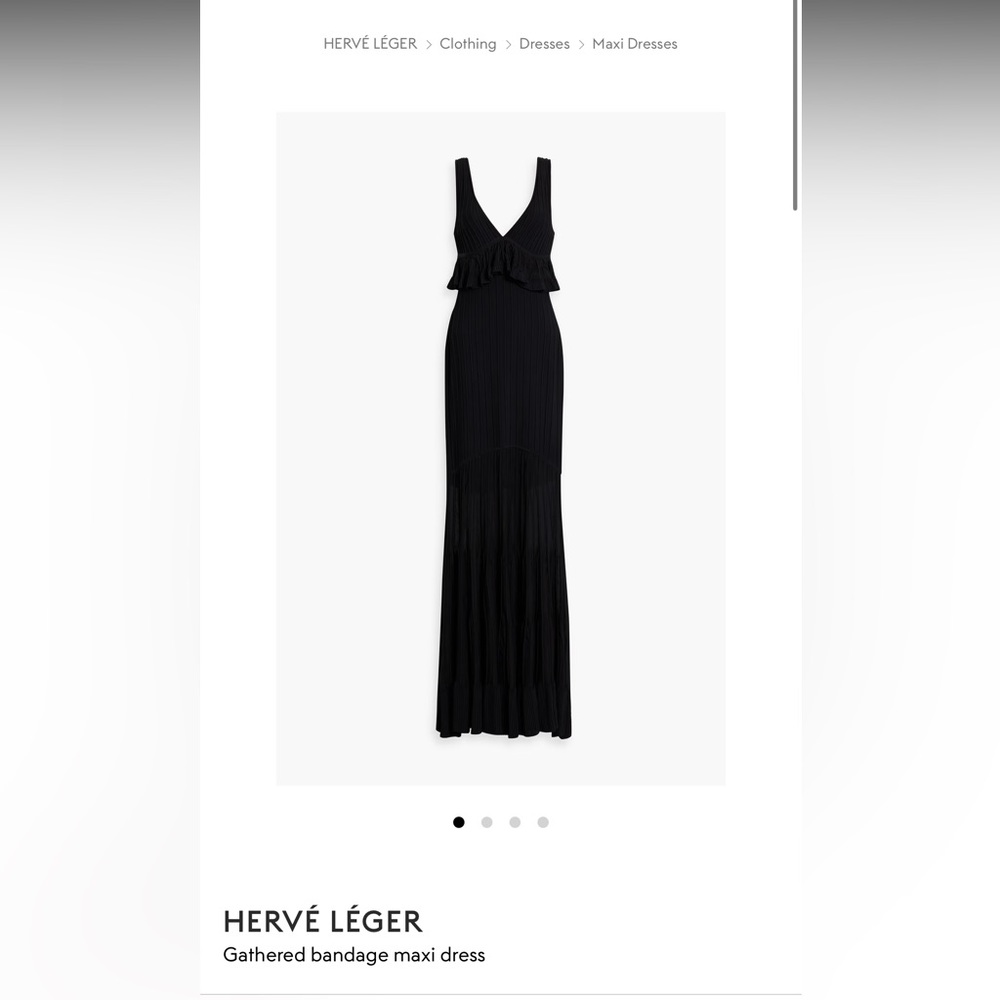 NWT Herve Leger Gathered Bandage Maxi Dress